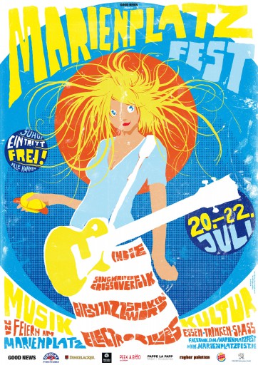 Kleon Medugorac Marienplatz Fest 2012 illustration music poster allgemein  