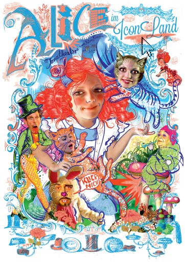 Kleon Medugorac Alice im Iconland illustration music poster theater  