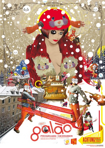 Kleon Medugorac Café Galao Christmas Poster illustration music poster allgemein  