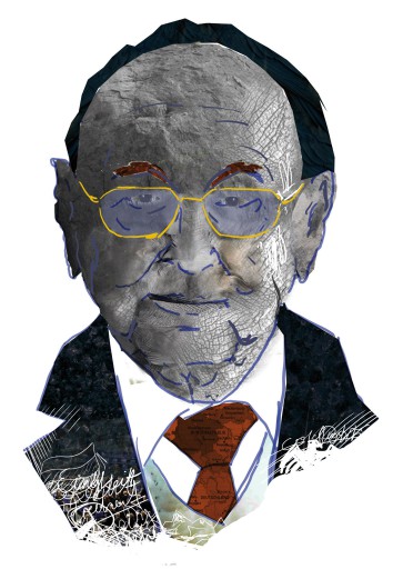 Kleon Medugorac Hans-Dietrich Genscher Porträit illustration magazine portrait allgemein  