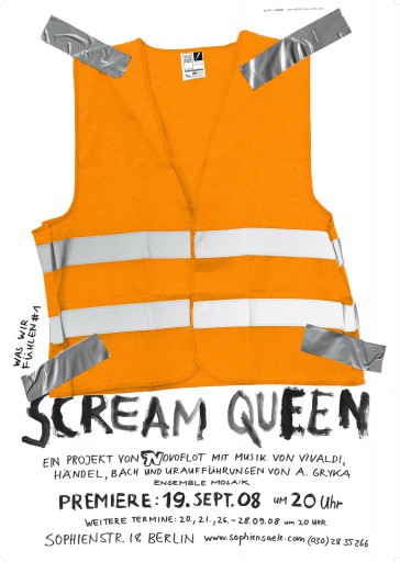 Kleon Medugorac Scream Queen photo poster theater typography  2007 poster for novoflot.