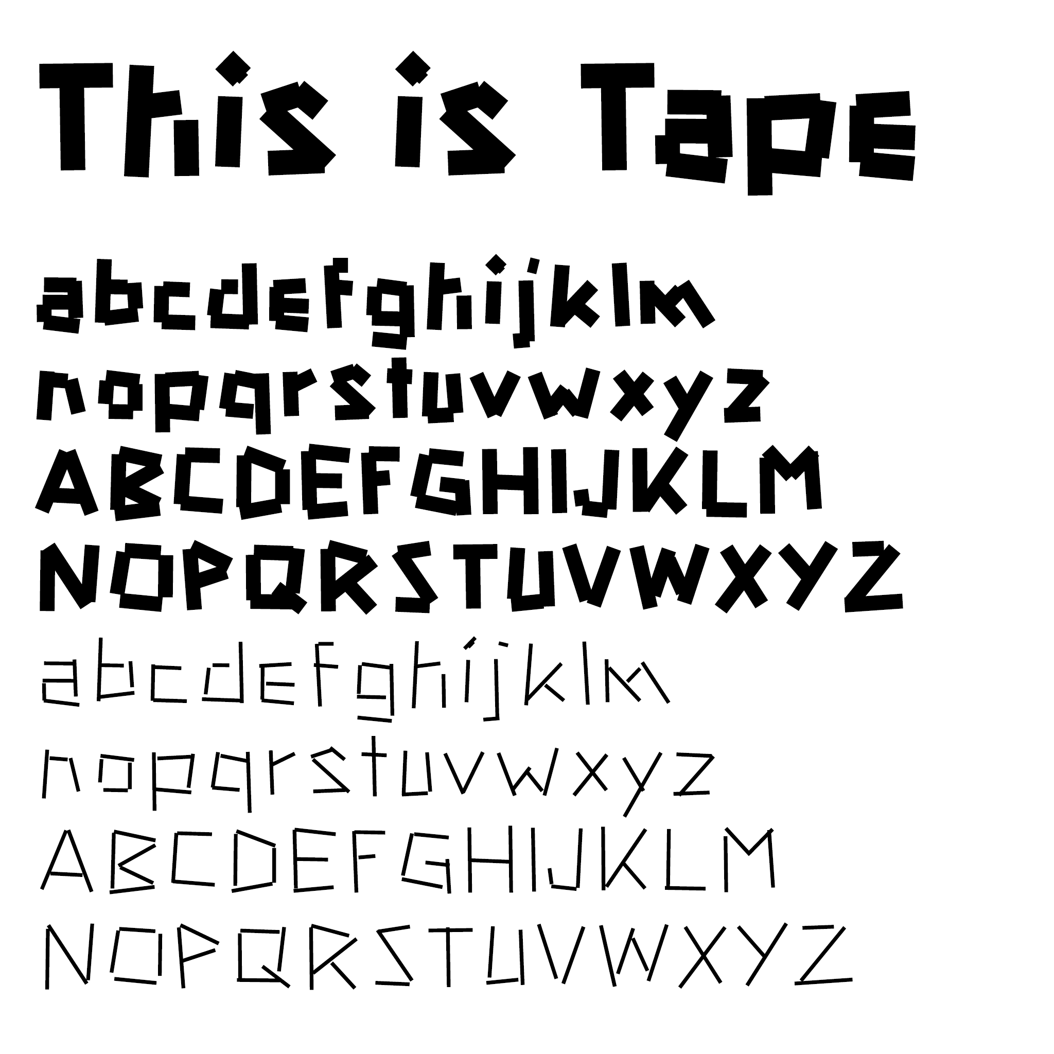 Kleon Medugorac Better New Word “JES Tape” Font Family 