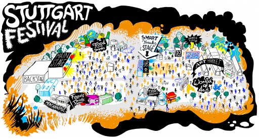 Kleon Medugorac Stuttgart Festival Map illustration music  