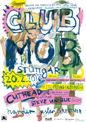 Kleon Medugorac Clubmob Poster flyer illustration poster typography  