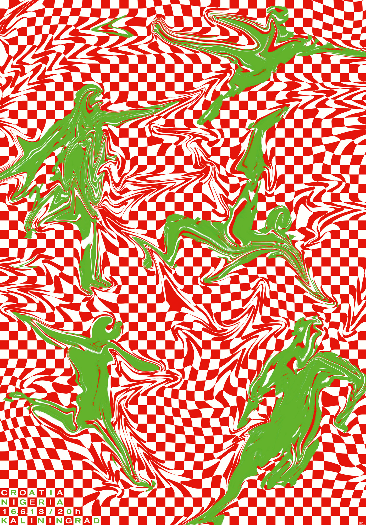 Kleon Medugorac Poster for Tschuttiheftli “Croatia vs Nigeria” 