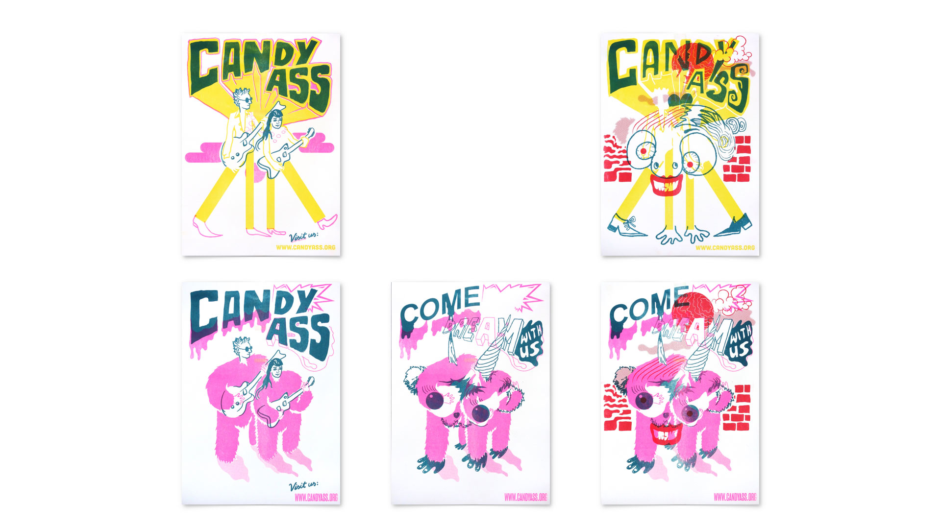 Kleon Medugorac Candyass Risograph Posters 